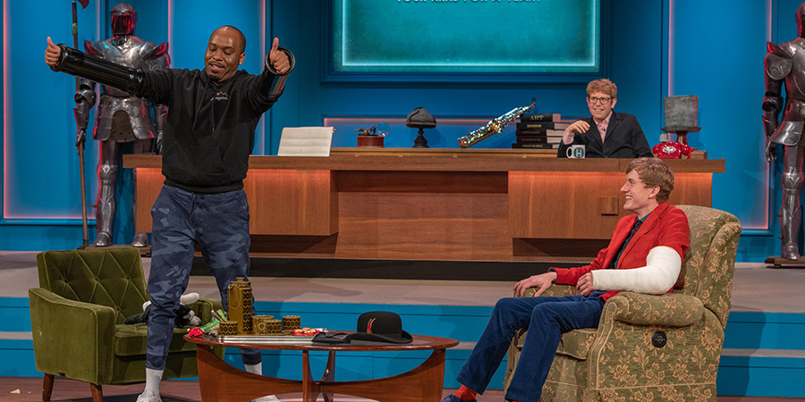 Hypothetical. Image shows from L to R: Dane Baptiste, Josh Widdicombe, James Acaster. Copyright: Hat Trick Productions