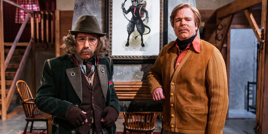 Inside No. 9. Image shows from L to R: Klaus (Reece Shearsmith), Julian Devonshire (Steve Pemberton). Copyright: BBC