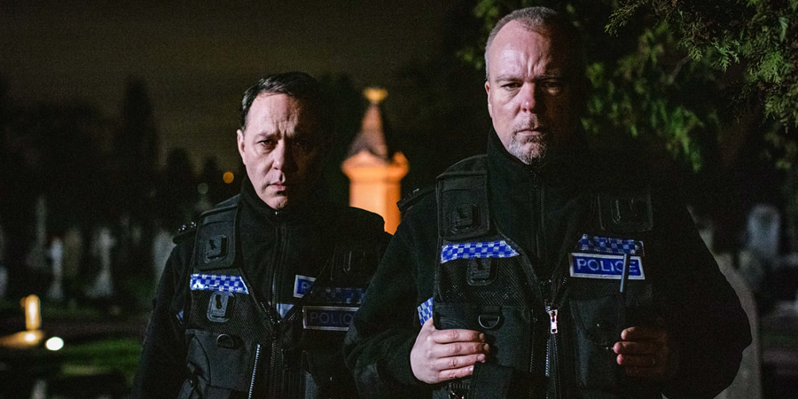 Inside No. 9. Image shows from L to R: S/PC Varney (Reece Shearsmith), PC Thompson (Steve Pemberton)