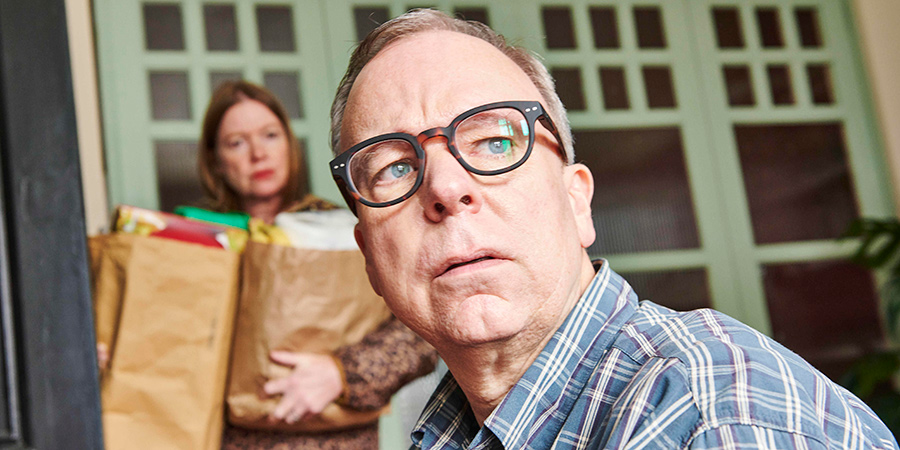 Inside No. 9. Image shows from L to R: Phillipa (Robin Weaver), Ezra (Steve Pemberton)