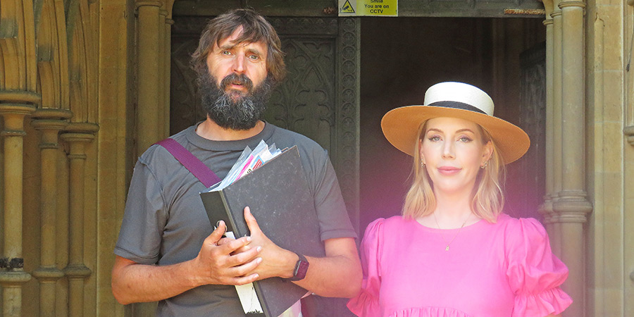 Joe & Katherine's Bargain Holidays. Image shows left to right: Joe Wilkinson, Katherine Ryan Joe & Katherine's Bargain Holidays. Image shows left to right: Joe Wilkinson, Katherine Ryan
