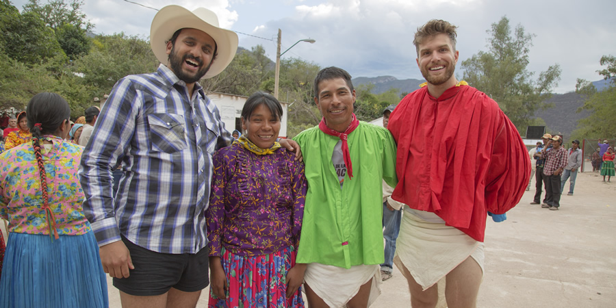 Joel & Nish Vs The World. Image shows from L to R: Nish Kumar, Joel Dommett. Copyright: Rumpus Media