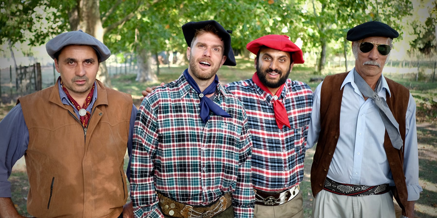 Joel & Nish Vs The World. Image shows from L to R: Joel Dommett, Nish Kumar. Copyright: Rumpus Media