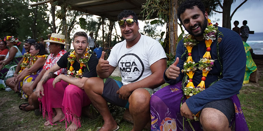 Joel & Nish Vs The World. Image shows from L to R: Joel Dommett, Nish Kumar. Copyright: Rumpus Media