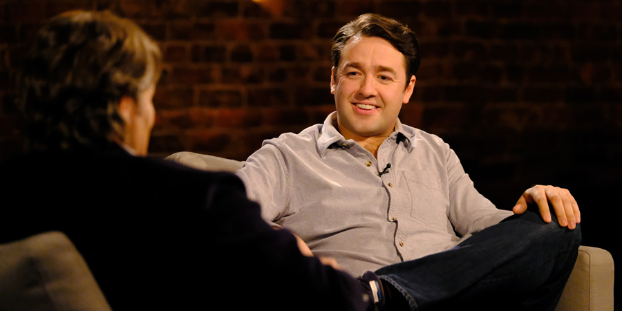 John Bishop In Conversation With.... Image shows from L to R: John Bishop, Jason Manford. Copyright: Lola Entertainment