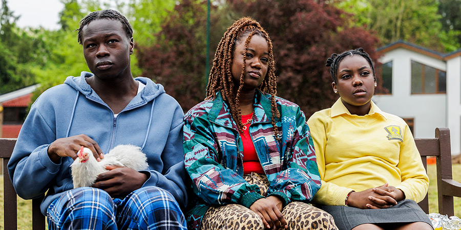 Just Act Normal. Image shows left to right: Tionne (Akins Subair), Tiana (Chenée Taylor), Tanika (Kaydrah Walker-Wilkie) Just Act Normal. Image shows left to right: Tionne (Akins Subair), Tiana (Chenée Taylor), Tanika (Kaydrah Walker-Wilkie)