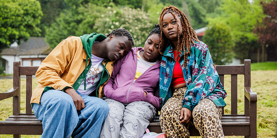 Just Act Normal. Image shows left to right: Tionne (Akins Subair), Tanika (Kaydrah Walker-Wilkie), Tiana (Chenée Taylor) Just Act Normal. Image shows left to right: Tionne (Akins Subair), Tanika (Kaydrah Walker-Wilkie), Tiana (Chenée Taylor)