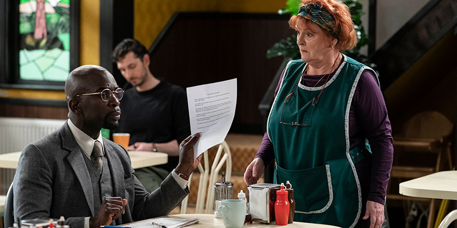 Kate & Koji. Image shows from L to R: Koji (Jimmy Akingbola), 'Medium' Dan (Blake Harrison), Kate (Brenda Blethyn). Copyright: Hat Trick Productions