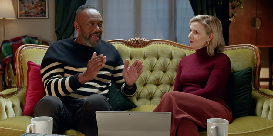 Legends Of Comedy With Lenny Henry. Image shows left to right: Lenny Henry, Sally Phillips