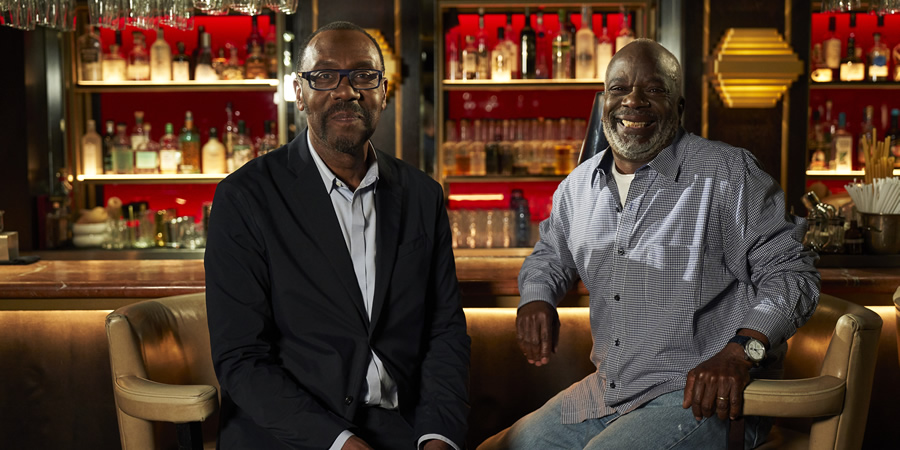 Lenny Henry's Race Through Comedy. Image shows from L to R: Lenny Henry, Joseph Marcell. Copyright: Douglas Road