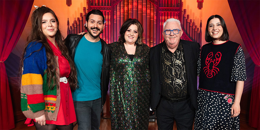 Live From Merthyr Tydfil. Image shows left to right: Anna Thomas, Ignacio Lopez, Kiri Pritchard-McLean, Owen Money, Priya Hall Live From Merthyr Tydfil. Image shows left to right: Anna Thomas, Ignacio Lopez, Kiri Pritchard-McLean, Owen Money, Priya Hall