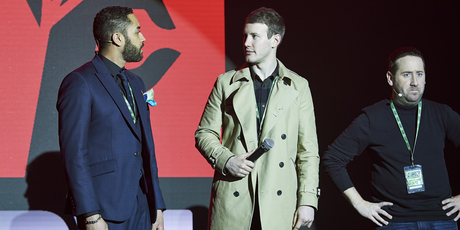 Loaded. Image shows from L to R: Leon (Samuel Anderson), Ewan (Jonny Sweet), Josh (Jim Howick)