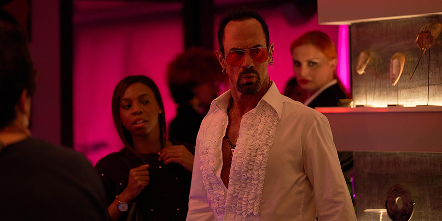 Maxxx. Image shows from L to R: Tamzin (Pippa Bennett-Warner), Don Wild (Christopher Meloni)