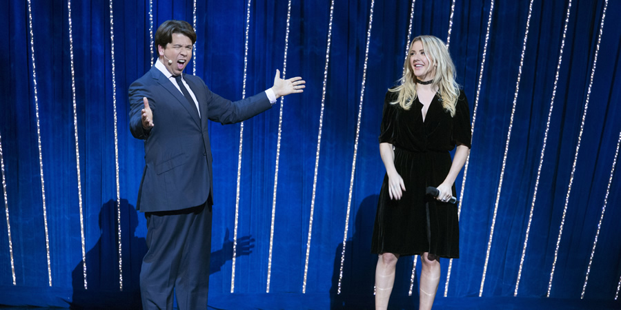 Michael McIntyre's Big Show. Image shows from L to R: Michael McIntyre, Ellie Goulding. Copyright: Hungry McBear