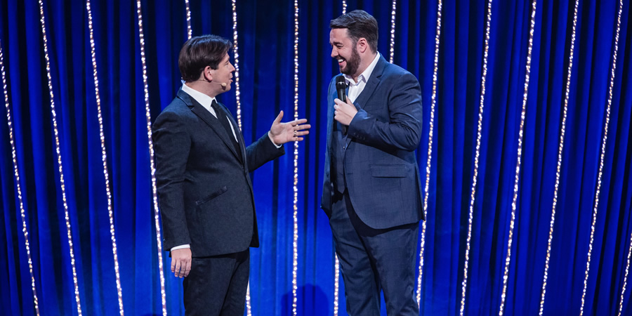 Michael McIntyre's Big Show. Image shows from L to R: Michael McIntyre, Jason Manford. Copyright: Hungry McBear