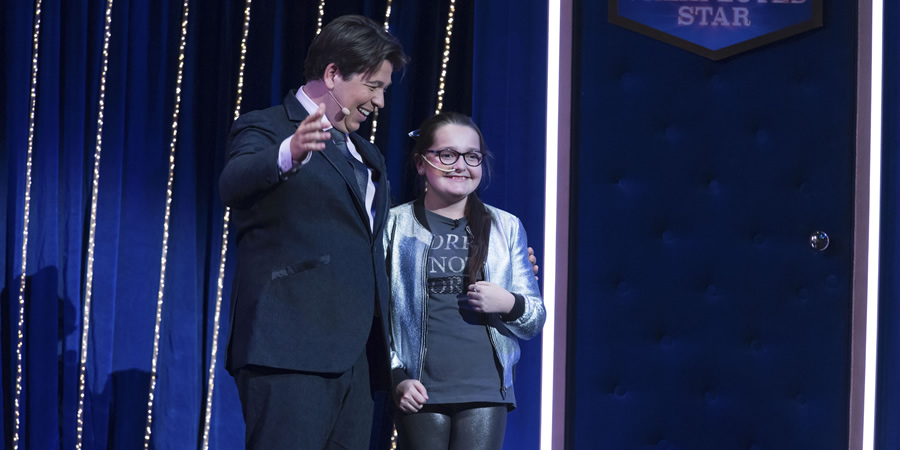 Michael McIntyre's Big Show. Image shows from L to R: Michael McIntyre, Chloe Dring. Copyright: Hungry McBear