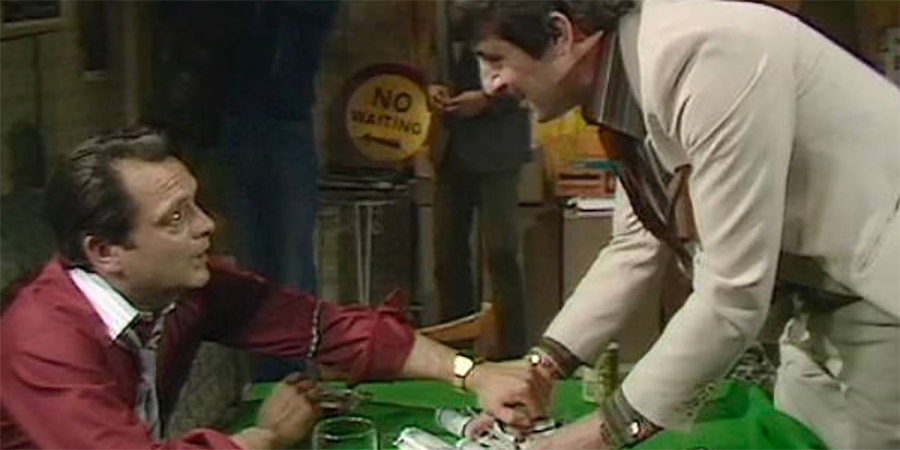 Only Fools And Horses. Image shows left to right: Del (David Jason), Trigger (Roger Lloyd Pack)