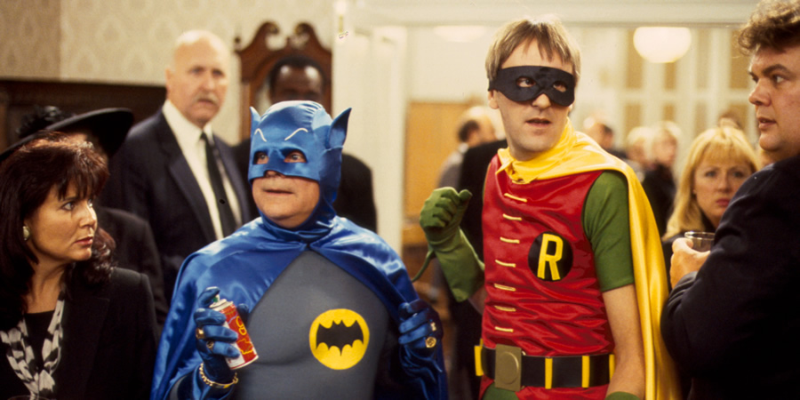 Only Fools And Horses. Image shows from L to R: Del (David Jason), Rodney (Nicholas Lyndhurst). Copyright: BBC