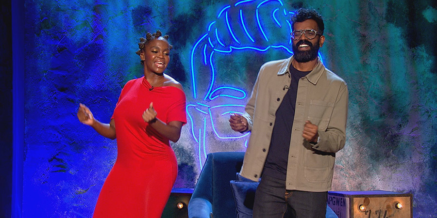 The Ranganation. Image shows left to right: Oti Mabuse, Romesh Ranganathan