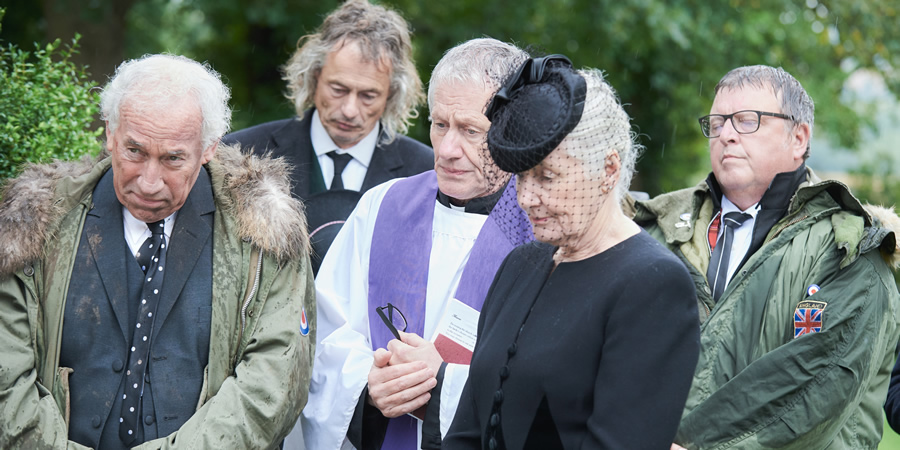 The Rebel. Image shows from L to R: Henry Palmer (Simon Callow), Vicar (Michael Bertenshaw). Copyright: Retort The Rebel. Image shows from L to R: Henry Palmer (Simon Callow), Vicar (Michael Bertenshaw). Copyright: Retort