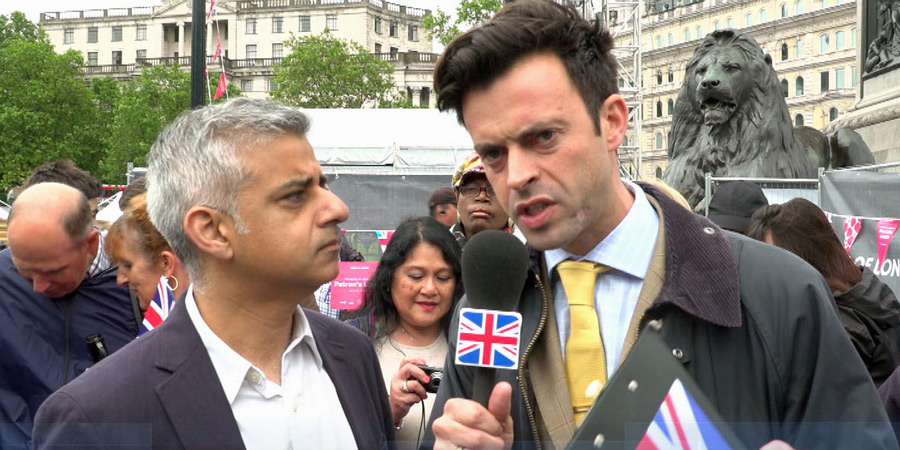 Revolting. Image shows from L to R: Sadiq Khan, Jolyon Rubinstein. Copyright: Hat Trick Productions