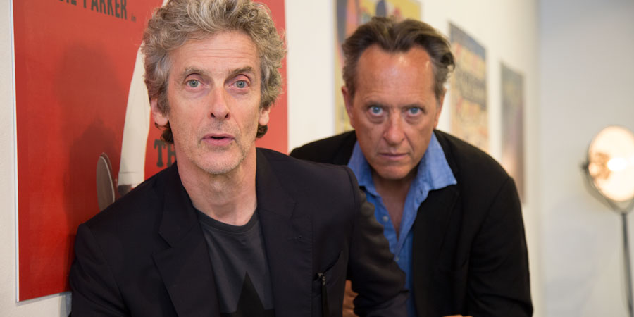 Richard E. Grant On... Ealing Comedies. Image shows from L to R: Peter Capaldi, Richard E. Grant. Copyright: Phil McIntyre Entertainment