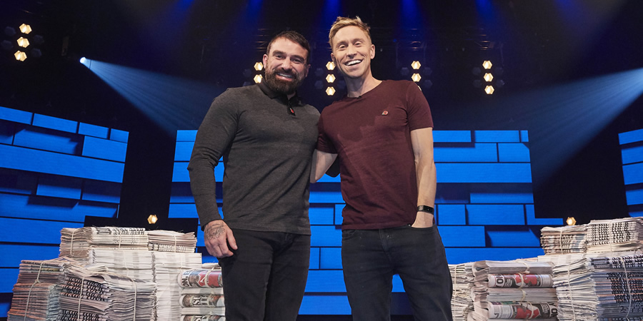 The Russell Howard Hour. Image shows from L to R: Ant Middleton, Russell Howard. Copyright: Avalon Television