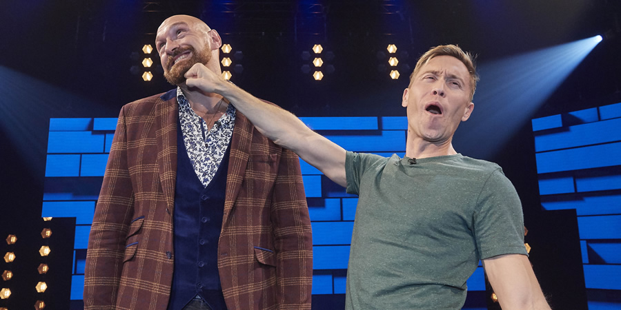 The Russell Howard Hour. Image shows from L to R: Tyson Fury, Russell Howard. Copyright: Avalon Television