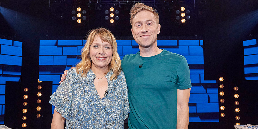 The Russell Howard Hour. Image shows from L to R: Kerry Godliman, Russell Howard. Copyright: Avalon Television