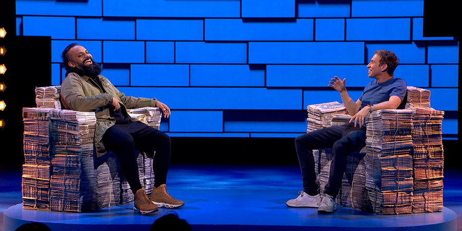 The Russell Howard Hour. Image shows from L to R: Guz Khan, Russell Howard