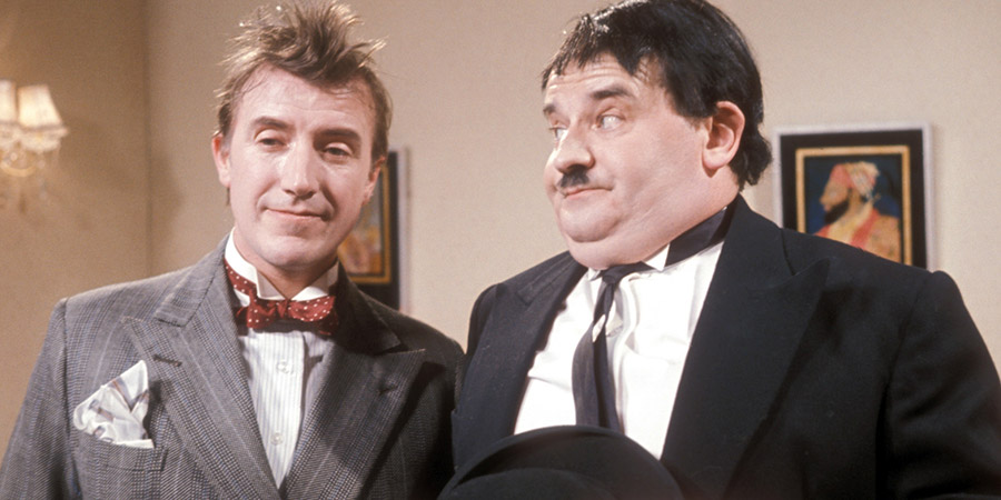 Another Fine Mess. Image shows from L to R: Sydney Jefferson (Roy Castle), Harry Norvel (Ronnie Barker). Copyright: BBC