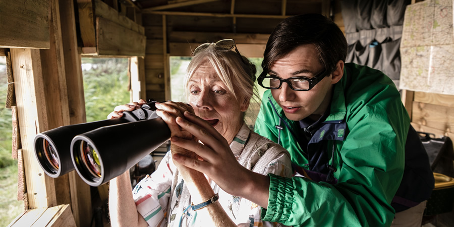 Shakespeare & Hathaway - Private Investigators. Image shows from L to R: Nerissa Norris (Liz Crowther), Sebastian Brudenell (Patrick Walshe McBride)