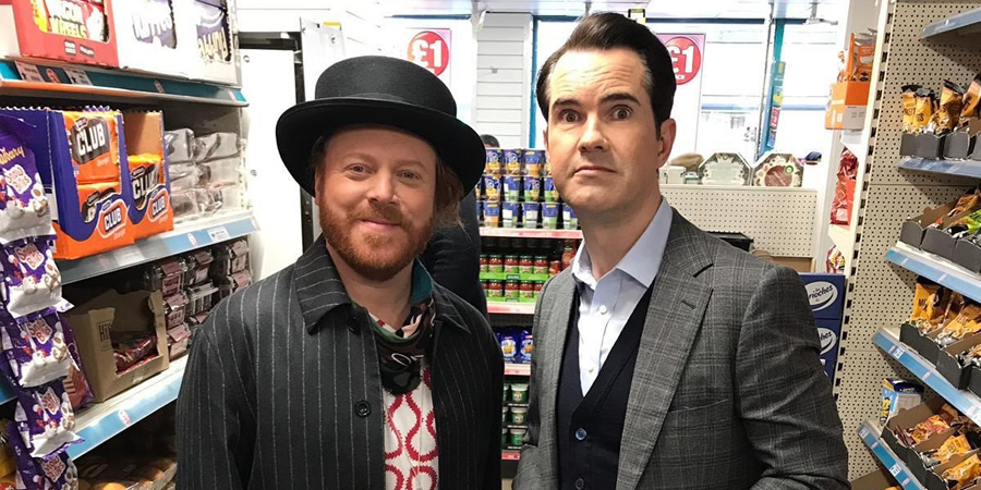Shopping With Keith Lemon. Image shows from L to R: Leigh Francis, Jimmy Carr. Copyright: Talkback Shopping With Keith Lemon. Image shows from L to R: Leigh Francis, Jimmy Carr. Copyright: Talkback
