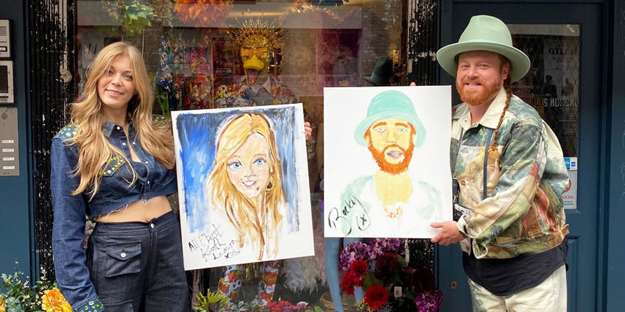 Shopping With Keith Lemon. Image shows left to right: Becky Hill, Leigh Francis