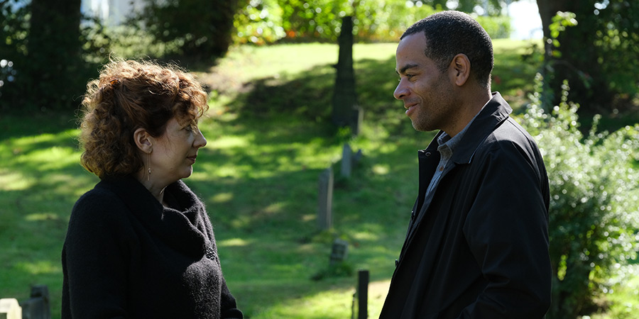 Significant Other. Image shows left to right: Anna (Katherine Parkinson), Damien (Ben Bailey Smith)