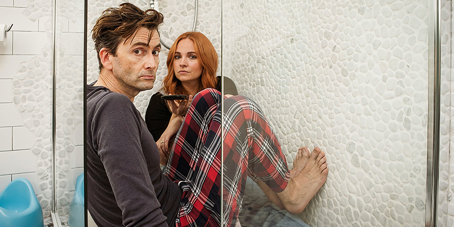 Staged. Image shows left to right: David (David Tennant), Georgia (Georgia Tennant)