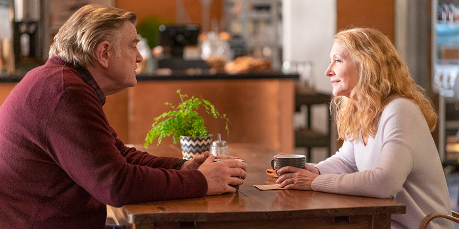 State Of The Union. Image shows from L to R: Scott (Brendan Gleeson), Ellen (Patricia Clarkson)