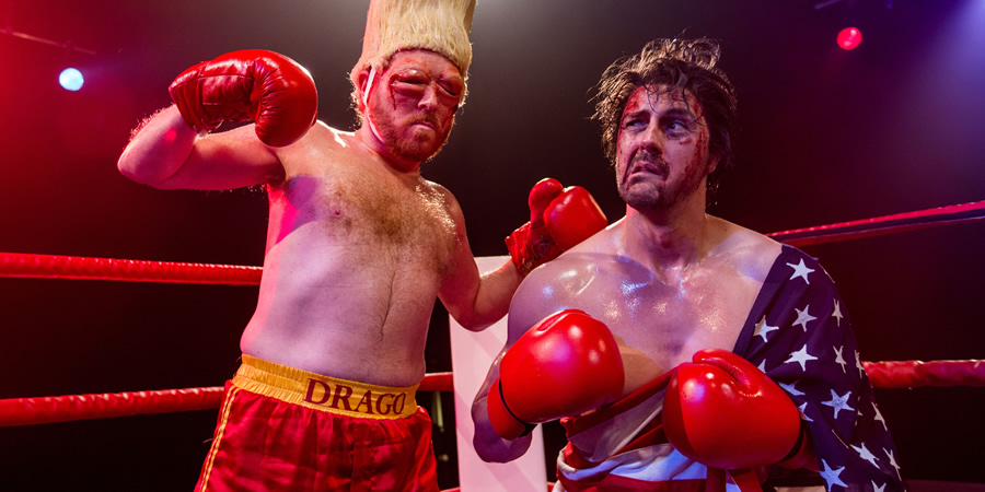 The Keith & Paddy Picture Show. Image shows from L to R: Drago (Leigh Francis), Rocky (Paddy McGuinness). Copyright: Talkback