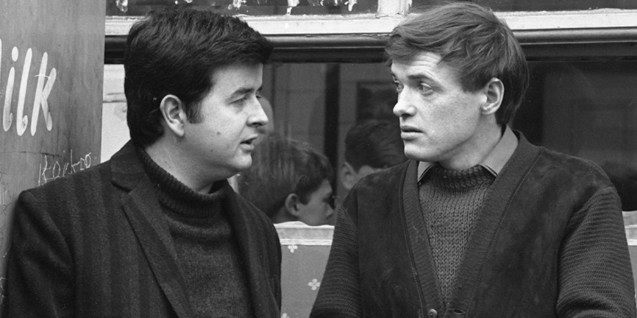 The Likely Lads. Image shows left to right: Bob Ferris (Rodney Bewes), Terry Collier (James Bolam). Credit: BBC