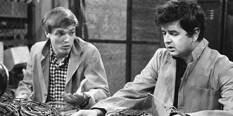 The Likely Lads. Image shows left to right: Terry Collier (James Bolam), Bob Ferris (Rodney Bewes). Credit: BBC