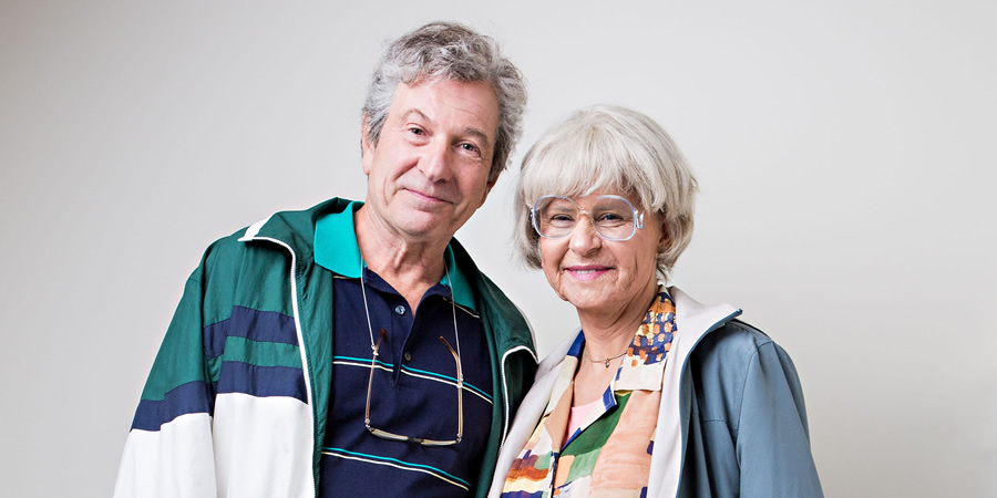 Tracey Ullman's Show. Image shows from L to R: Michael Brandon, Tracey Ullman. Copyright: BBC / Allan McKeown Presents