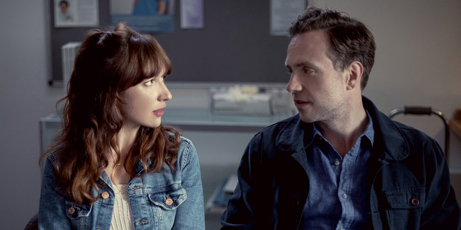 Trying. Image shows from L to R: Nikki Newman (Esther Smith), Jason Ross (Rafe Spall)