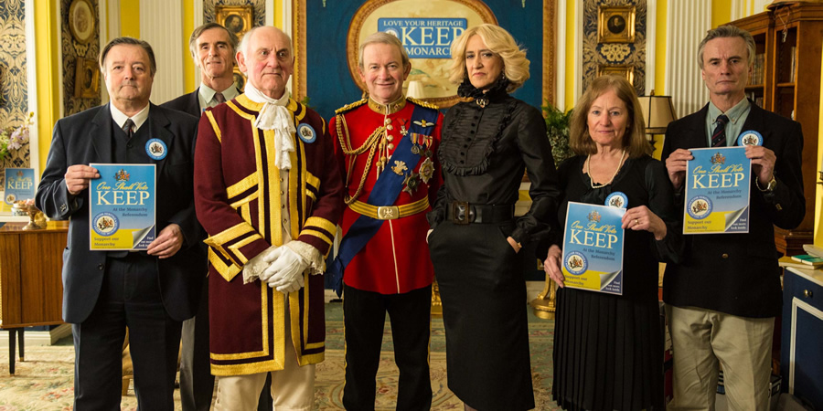 The Windsors. Image shows from L to R: Charles (Harry Enfield), Camilla (Haydn Gwynne)