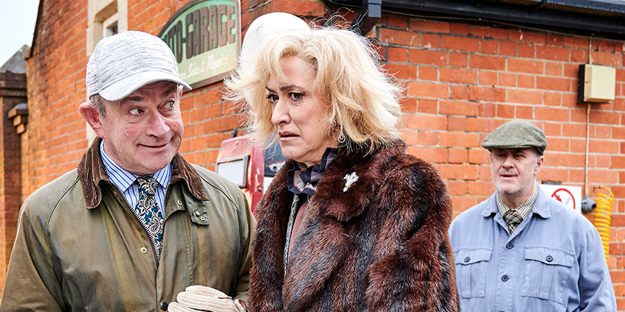 The Windsors. Image shows from L to R: Charles (Harry Enfield), Camilla (Haydn Gwynne), Douglas (Mark Keegan). Copyright: Noho Film and TV The Windsors. Image shows from L to R: Charles (Harry Enfield), Camilla (Haydn Gwynne), Douglas (Mark Keegan). Copyright: Noho Film and TV