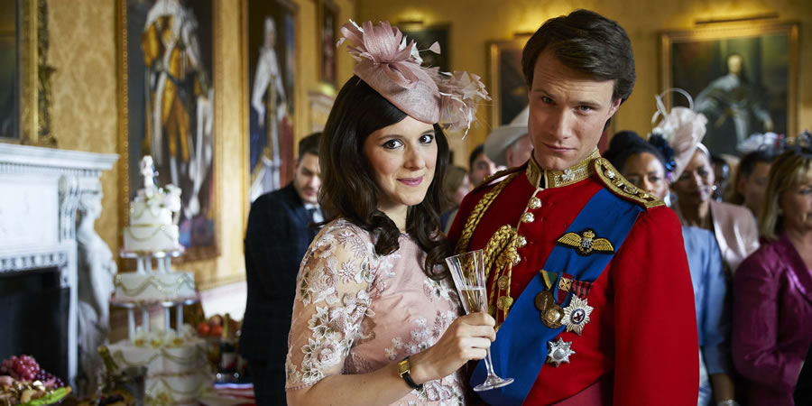 The Windsors. Image shows from L to R: Kate (Louise Ford), Wills (Hugh Skinner). Copyright: Noho Film and TV