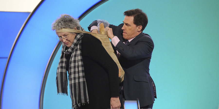 Would I Lie To You?. Image shows from L to R: Germaine Greer, Rob Brydon. Copyright: Zeppotron