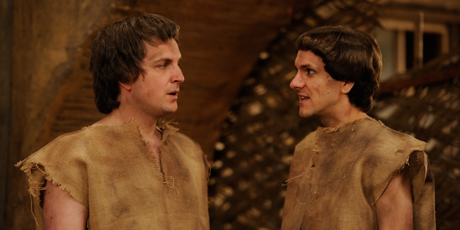 Yonderland. Image shows from L to R: Ben Willbond, Mathew Baynton. Copyright: Working Title Films