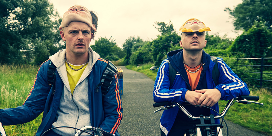 The Young Offenders. Image shows from L to R: Jock O'Keeffe (Chris Walley), Conor MacSweeney (Alex Murphy)