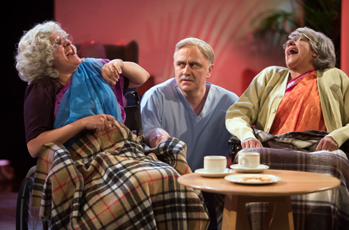 Goodness Gracious Me. Image shows from L to R: Nina Wadia, Dave Lamb, Meera Syal. Copyright: BBC