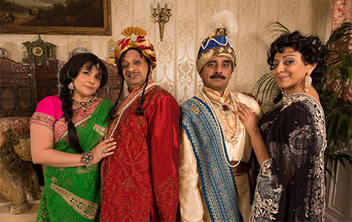 Goodness Gracious Me. Image shows from L to R: Nina Wadia, Kulvinder Ghir, Sanjeev Bhaskar, Meera Syal. Copyright: BBC